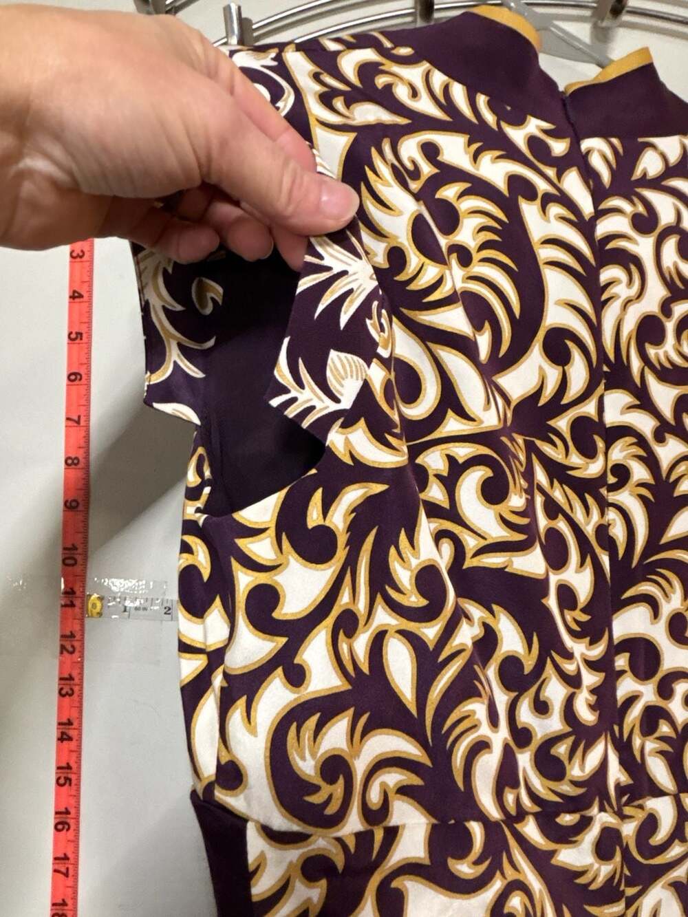 M2: Nicole Miller Collection Purple Scroll Floral Sheath Dress small - Picture 6 of 7